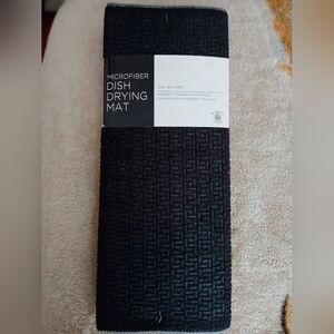 Microfiber Dish Drying Mat - Black, NWT